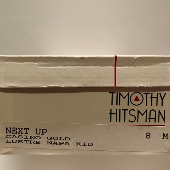 WOMEN’S TIMOTHY HITSMAN GOLD HEELS with LUCITE BALL. - Picture 12 of 13